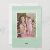 Mint Green Waterverf Arch 2 Fotopaasmaak Feestdagenkaart (Achterkant)