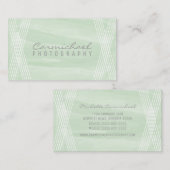 Mint Green Waterverf Deco Visitekaartje (Voorkant / Achterkant)