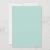 Mint Green Waterverf Floral Elegant Wedding Kaart (Achterkant)