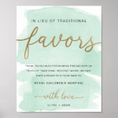 Mint Green Waterverf Gold in plaats van Favors Sig Poster (Voorkant)
