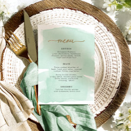 Mint Green Waterverf Gold Menu