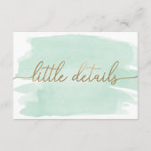 Mint Green Waterverf Little Details Insert Kaart (Achterkant)