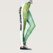 Mint Green Waterverf PERSONALISEREN Leggings (Rechts)