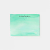 Mint Green Waterverf Personalized Post-it® Notes (Voorkant)
