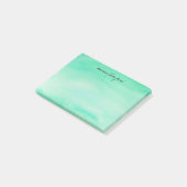 Mint Green Waterverf Personalized Post-it® Notes (Schuin)
