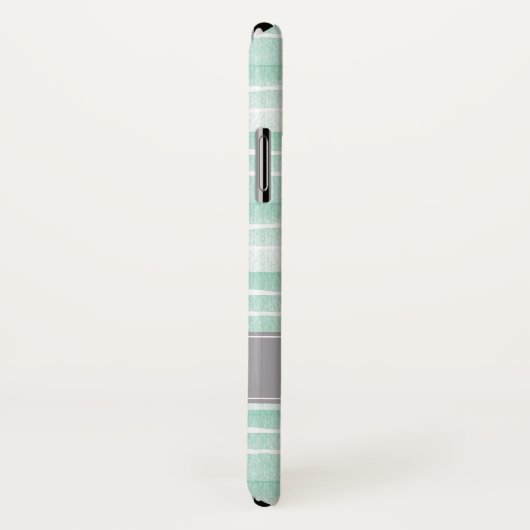 Mint Green Waterverf Stripes Pattern Case-Mate iPhone Case (Achterkant / rechts)