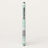 Mint Green Waterverf Stripes Pattern Case-Mate iPhone Case (Achterkant/links)