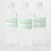 Mint Green Waterverf Water Fles Favoriet Waterfles Etiket (Flessen)