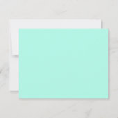 Mint Green Wavy Frame Note Card Kaart (Achterkant)