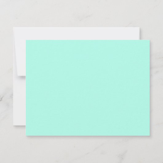 Mint Green Wavy Frame Note Card Kaart (Achterkant)