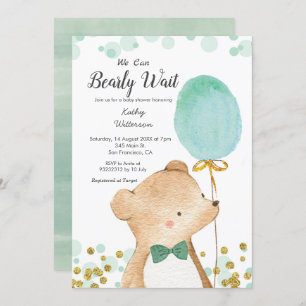 MInt Green We kunnen snel baby shower wachten Kaart