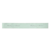 Mint Green Wedding Elegant Calligraphy Script Satijnen Lint (Voorkant)