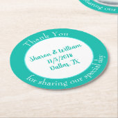 Mint Green Wedding Favor Ronde Kartonnen Onderzetter (Gebogen)