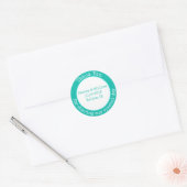 Mint Green Wedding Favor Stickers (Envelop)