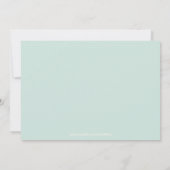 Mint Green Wedding Foto Flat Hartelijk dank Bedankkaart (Achterkant)