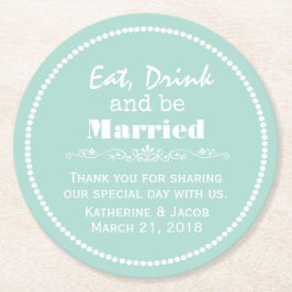 Mint Green Wedding Hartelijk dank voor Onderzetter