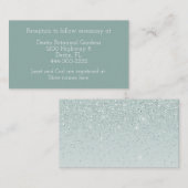 Mint Green Wedding Information Kaart (Voorkant / Achterkant)