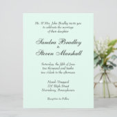 Mint Green Wedding Invitation Kaart (Staand voorkant)