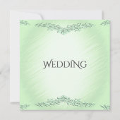 Mint Green Wedding Invitation Kaart (Achterkant)