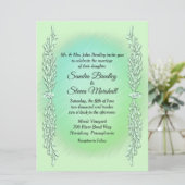 Mint Green Wedding Invitation Kaart (Staand voorkant)
