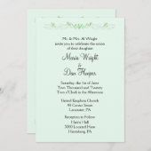 Mint Green Wedding Invitations Kaart (Voorkant / Achterkant)