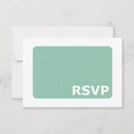 Mint Green Wedding RSVP (Voorkant)