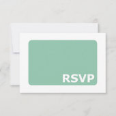 Mint Green Wedding RSVP Kaartje (Voorkant)