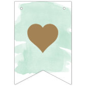 Mint Green Welcome Baby Bunting Flags Vlaggetjes (Eerste vlag)
