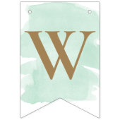 Mint Green Welcome Baby Bunting Flags Vlaggetjes (Derde vlag)