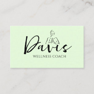 Mint Green Wellness Coach Visitekaartje