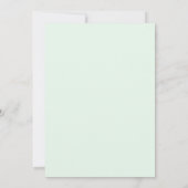 Mint Green Whimsical Spring Wedding Kaart (Achterkant)