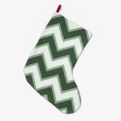 Mint Green White Chevron Grote Kerstsok (Voorkant (Hangend))