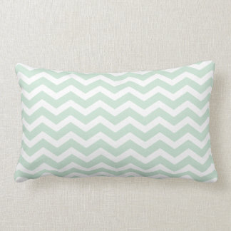 Mint Green White Chevron Pattern Kussen