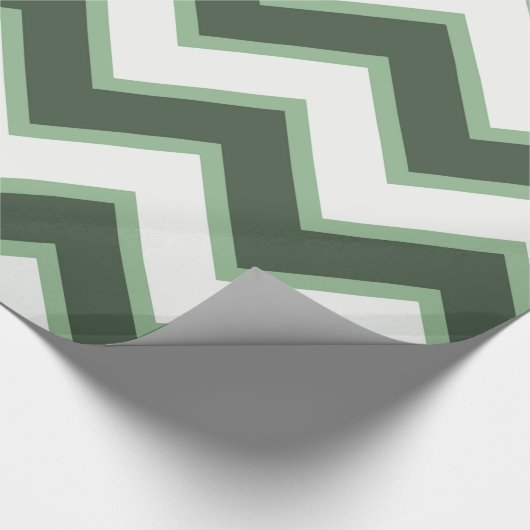 Mint Green White Chevron Stripes Vaderdag Cadeaupapier (Hoek)