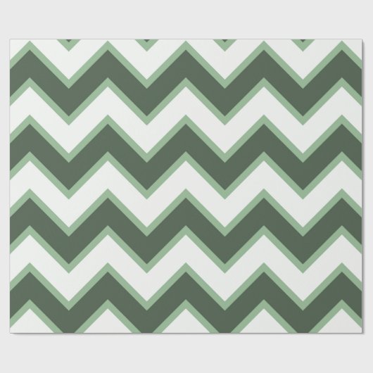 Mint Green White Chevron Stripes Vaderdag Cadeaupapier (Vlak)