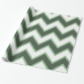Mint Green White Chevron Stripes Vaderdag Cadeaupapier (Uitgerold)