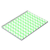 Mint Green White Chevron Zig-Zag Pattern Notitieboek (Linkerzijde)