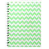 Mint Green White Chevron Zig-Zag Pattern Notitieboek (Voorkant)