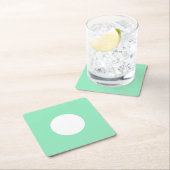 Mint Green White Dot Modern Elegant Blank Sjabloon Kartonnen Onderzetters (Insitu)