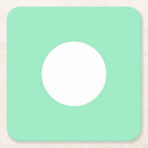 Mint Green White Dot Modern Elegant Blank Sjabloon Kartonnen Onderzetters