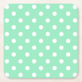 Mint Green White gekleurd Elegant  Trendy Kartonnen Onderzetters (Voorkant)