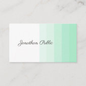 Mint Green White Modern Trendy Handwriting Script Visitekaartje (Voorkant)