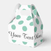 Mint Green White Polka Dots Pattern Bedankdoosjes (Achterkant)