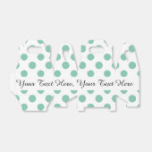 Mint Green White Polka Dots Pattern Bedankdoosjes (Uitgevouwen)