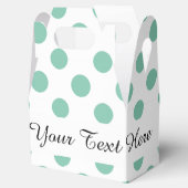 Mint Green White Polka Dots Pattern Bedankdoosjes (Geopend)