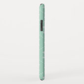 Mint Green White Snowflakes kerspatroon Case-Mate iPhone Case (Achterkant/rechts)