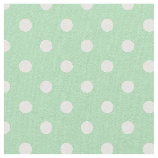 Mint Green & White-Stippen | Stof (Close Up)