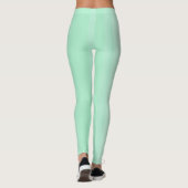 Mint Green White Striped Trendy Modern Sjabloon Leggings (Achterkant)