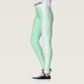 Mint Green White Striped Trendy Modern Sjabloon Leggings (Links)