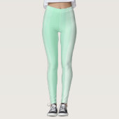 Mint Green White Striped Trendy Modern Sjabloon Leggings (Voorkant)